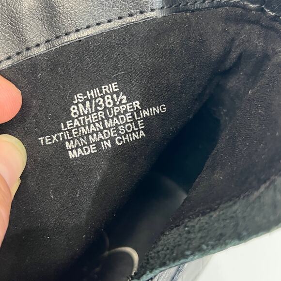 Jessica Simpson Hilrie Black Crocodile Leather Western Wedge Heel Boot 8 - Picture 9 of 9